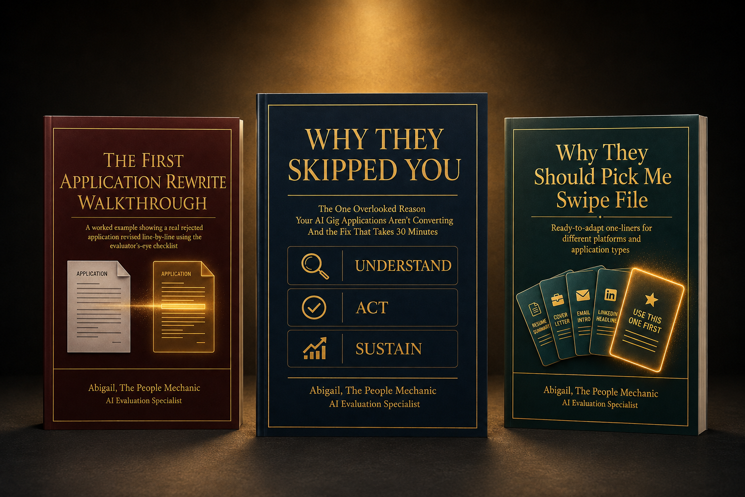Full bundle: Why They Skipped You guide with the First Application Rewrite Walkthrough and Why They Should Pick Me Swipe File bonuses